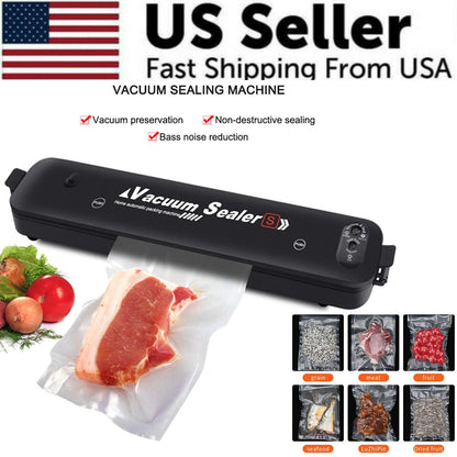 Automatic Food Vacuum Sealer with Bags - Compact One-Touch Kitchen Sealer