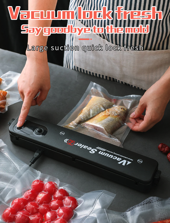 Automatic Food Vacuum Sealer with Bags - Compact One-Touch Kitchen Sealer