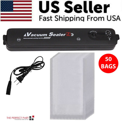 Automatic Food Vacuum Sealer with Bags - Compact One-Touch Kitchen Sealer