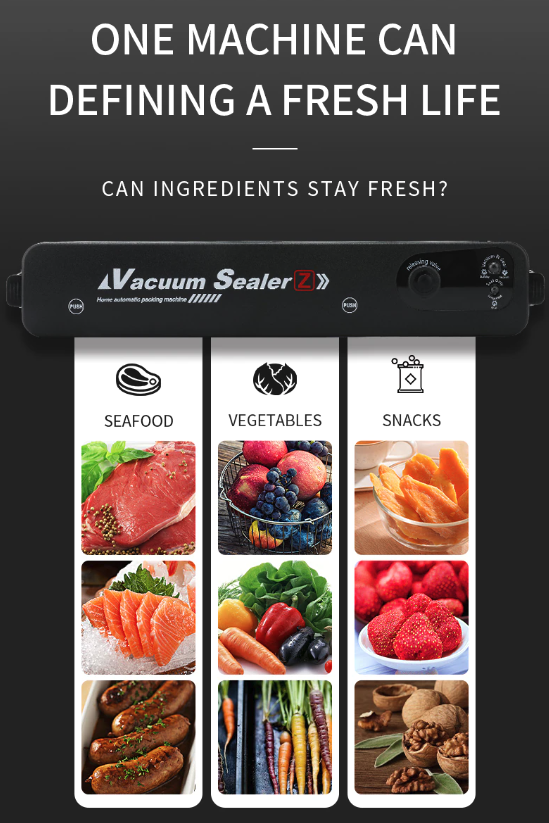 Automatic Food Vacuum Sealer with Bags - Compact One-Touch Kitchen Sealer